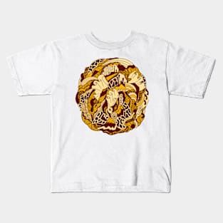 Champagne Abstract Wave of Thoughts No 1 Kids T-Shirt